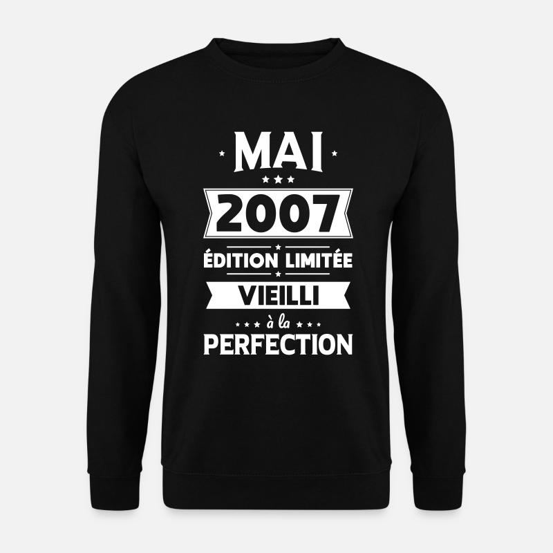 18th Birthday - May 2007 Perfection - Unisex Sweatshirt - black