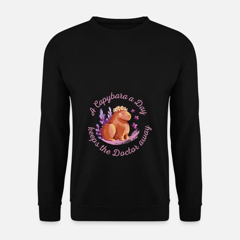 Capybara Pige Ven Capybara Søde Capy - Unisex sweater - sort