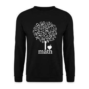 J'aime les mathématiques t-shirt Pour les mathématiciens - Sweat-shirt Unisexe - noir - Devant - Alina (178cm) & Michal (187cm)