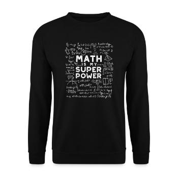 Les mathématiques sont ma superpuissance - Mathématiques - Sweat-shirt Unisexe - noir - Devant - Alina (178cm) & Michal (187cm)