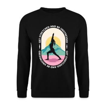 Yoga, Sports, Stretching, Nature, Wellness, Meditation - Unisex Sweatshirt - black - Front - Alina (178cm) & Michal (187cm)