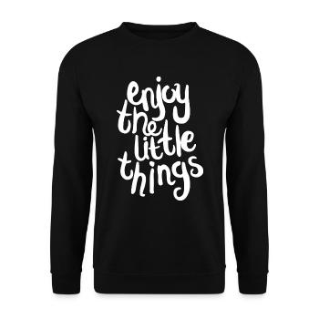 Motivation Happiness Love Spiritual Gift - Unisex Sweatshirt - black - Front - Alina (178cm) & Michal (187cm)