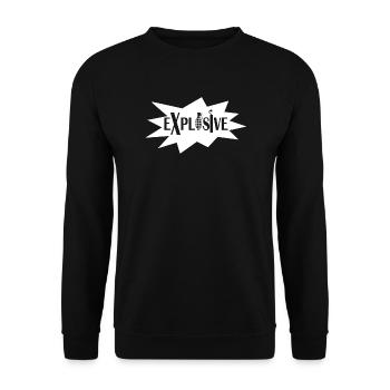 Explosive Design weiss - Unisex Pullover - Schwarz - Vorne - Alina (178cm) & Michal (187cm)