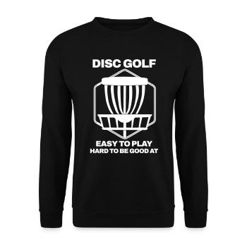 Disc Golf Facile à jouer Difficile d'être bon en cadeau - Sweat-shirt Unisexe - noir - Devant - Alina (178cm) & Michal (187cm)