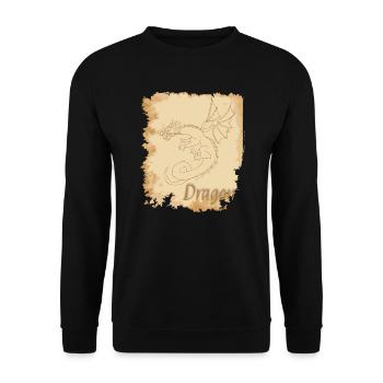Dragon ancien - Sweat-shirt Unisexe - noir - Devant - Alina (178cm) & Michal (187cm)