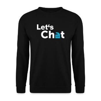Let's Chat - Unisex Sweatshirt - black - Front - Alina (178cm) & Michal (187cm)