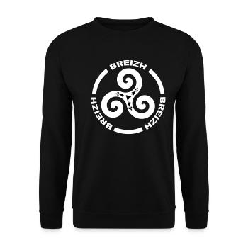 Breizh Triskel - Sweat-shirt Unisexe - noir - Devant - Alina (178cm) & Michal (187cm)