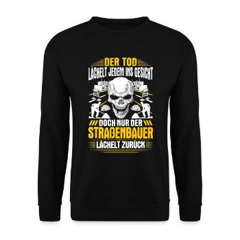 Road builder road construction asphalt farmer gift - Unisex Sweatshirt - black - Front - Alina (178cm) & Michal (187cm)