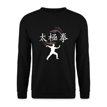 Tai Chi Chaun - Taijiquan - boîtes d'ombre - Sweat-shirt Unisexe - noir - Devant - Alina (178cm) & Michal (187cm)