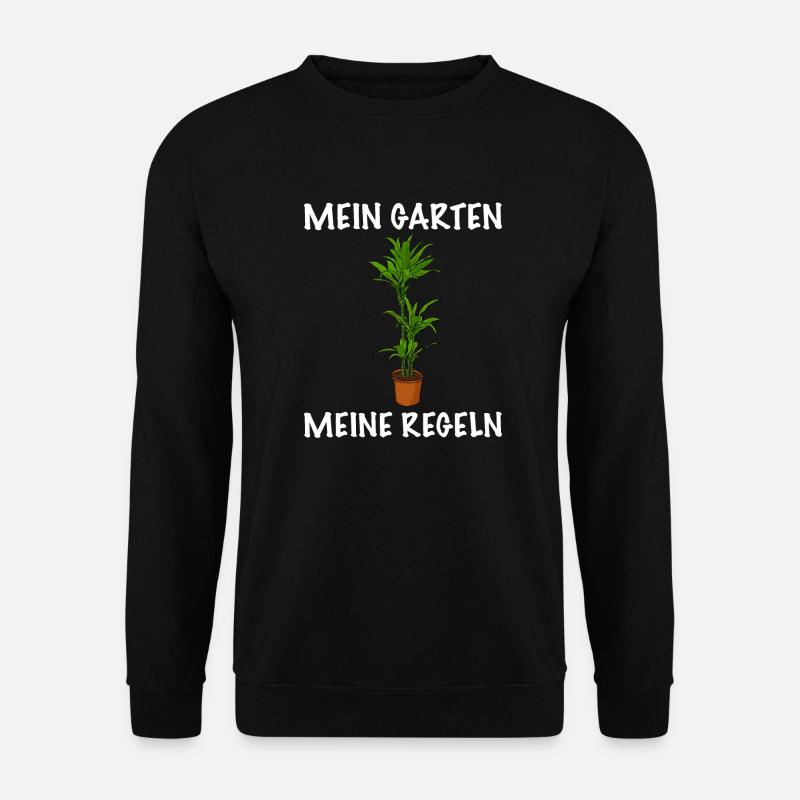 Mein Garten meine Regeln Garten - Unisex Pullover - Schwarz