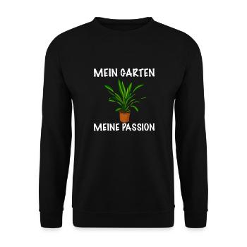 Mein Garten meine Passion Gärtner - Unisex Pullover - Schwarz - Vorne - Alina (178cm) & Michal (187cm)