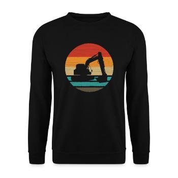 Bagger Retro Style Vintage - Unisex Pullover - Schwarz - Vorne - Alina (178cm) & Michal (187cm)