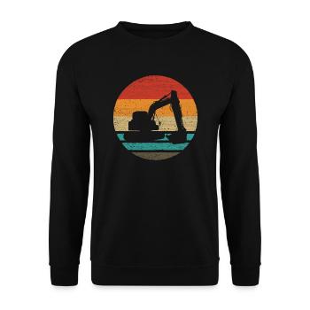Pelle Retro Style Vintage - Sweat-shirt Unisexe - noir - Devant - Alina (178cm) & Michal (187cm)