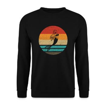Sirène Retro Style Vintage - Sweat-shirt Unisexe - noir - Devant - Alina (178cm) & Michal (187cm)
