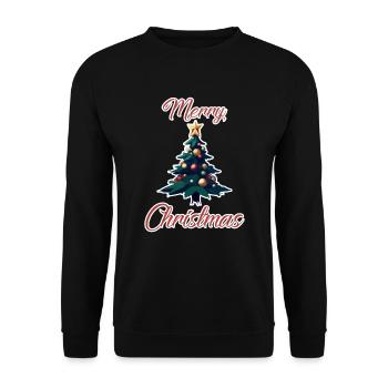 Arbre de Noël (AVC) - Sweat-shirt Unisexe - noir - Devant - Alina (178cm) & Michal (187cm)