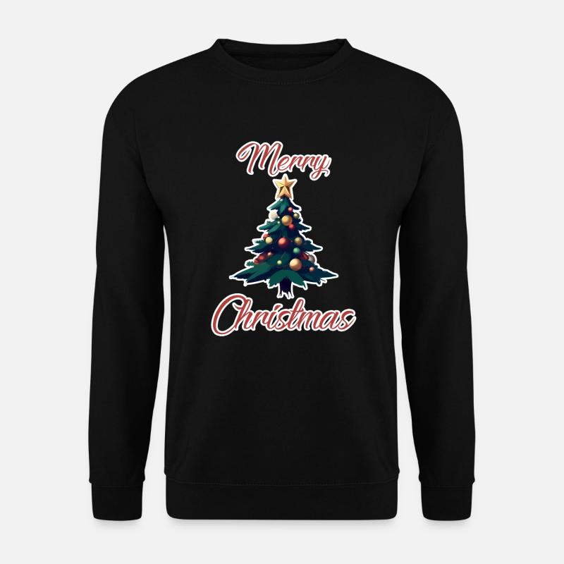 Christmas Tree (Stroke) - Unisex Sweatshirt - black