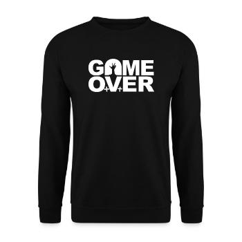 Game over - Unisex Sweatshirt - black - Front - Alina (178cm) & Michal (187cm)