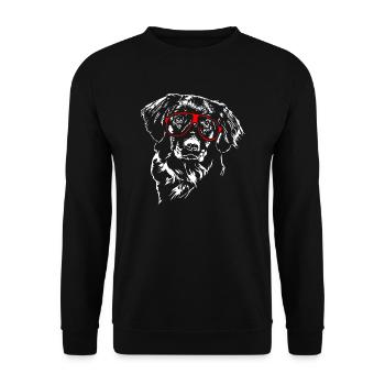NOVA SCOTIA DUCK TOLLING RETRIEVER Dog Wilsigns - Unisex Sweatshirt - black - Front - Alina (178cm) & Michal (187cm)