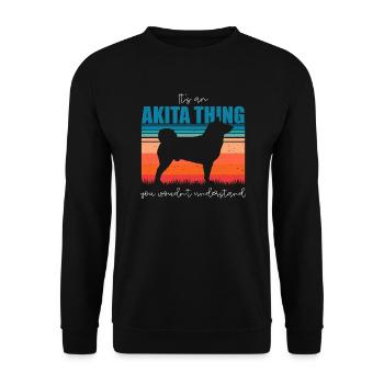 Akita - Unisex Sweatshirt - black - Front - Alina (178cm) & Michal (187cm)