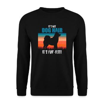 Alaskan Malamute Hund - Unisex Pullover - Schwarz - Vorne - Alina (178cm) & Michal (187cm)