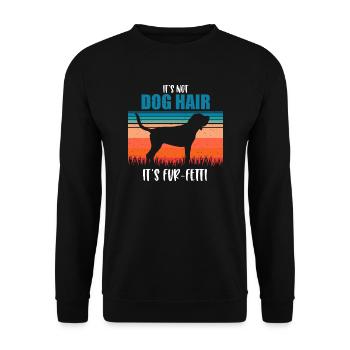 Bloodhound Hund - Unisex Pullover - Schwarz - Vorne - Alina (178cm) & Michal (187cm)