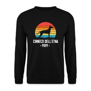 Cirneco dell Etna - Unisex Pullover - Schwarz - Vorne - Alina (178cm) & Michal (187cm)