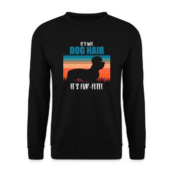 Dandie Dinmont Terrier - Unisex Sweatshirt - black - Front - Alina (178cm) & Michal (187cm)