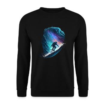 Snowboarding Galaxies - Snowboarder - Unisex Pullover - Schwarz - Vorne - Alina (178cm) & Michal (187cm)