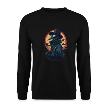 Doktor Pest in Farbe - Unisex Pullover - Schwarz - Vorne - Alina (178cm) & Michal (187cm)