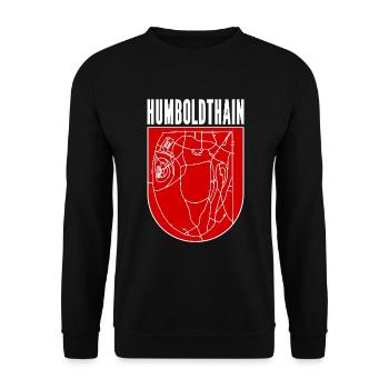 Humboldthain Routes Art Map Berlin-Wedding - Unisex Sweatshirt - black - Front - Alina (178cm) & Michal (187cm)