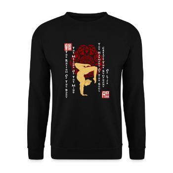 Bouddha Scorpion Chine Ornement Yoga Dicton - Sweat-shirt Unisexe - noir - Devant - Alina (178cm) & Michal (187cm)
