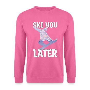 Snowboarder snowboarding mountain snow gift - Unisex Sweatshirt - pink - Front
