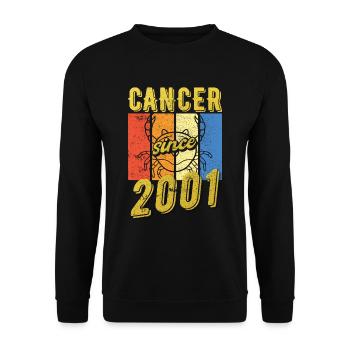 Cancer 2001 Sternzeichen Geburtstag - Unisex Pullover - Schwarz - Vorne - Alina (178cm) & Michal (187cm)