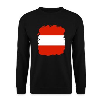 Austria Flag Austria Austrian Flag AT - Unisex Sweatshirt - black - Front - Alina (178cm) & Michal (187cm)
