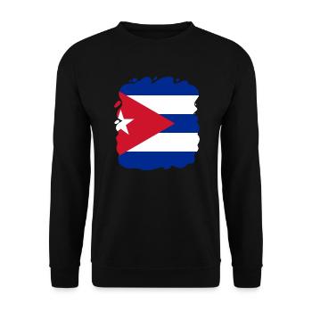 Cuba Flag Caribbean Vacation Cuba Travel Havana - Unisex Sweatshirt - black - Front - Alina (178cm) & Michal (187cm)