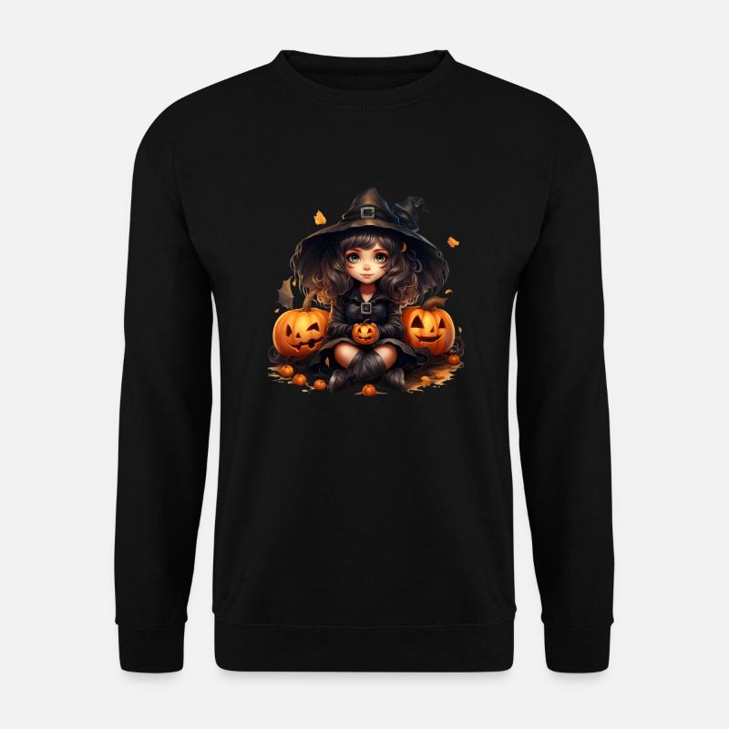 Halloween-Kürbis-Hexe - Unisex Pullover - Schwarz