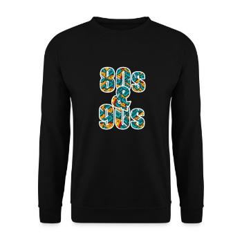 Années 80 et 90 Années 80 et 90 - Sweat-shirt Unisexe - noir - Devant - Alina (178cm) & Michal (187cm)