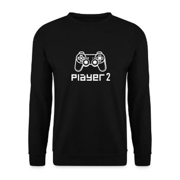 Player 2 Gaming Controller PS - Unisex Sweatshirt - black - Front - Alina (178cm) & Michal (187cm)