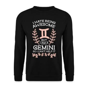 Zodiac sign May Date of birth - Unisex Sweatshirt - black - Front - Alina (178cm) & Michal (187cm)