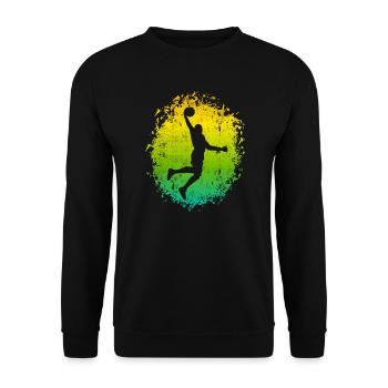 Basketball Player Coach Basketball Player - Unisex Sweatshirt - black - Front - Alina (178cm) & Michal (187cm)