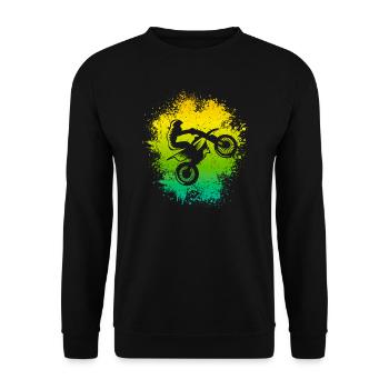 Motocross Dirtbike Enduro Motorcycle Moto-Cross - Unisex Sweatshirt - black - Front - Alina (178cm) & Michal (187cm)