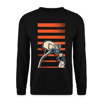 Basketball Basketballer - Unisex Pullover - Schwarz - Vorne - Alina (178cm) & Michal (187cm)
