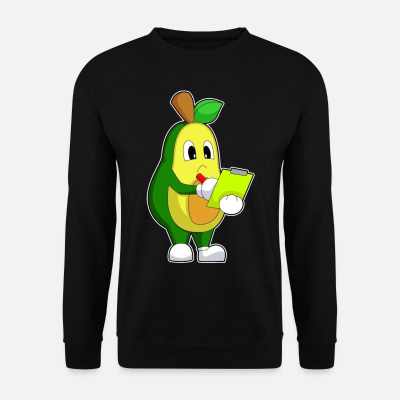 Avocado Secretary Sticky Notes - Unisex Sweatshirt - black
