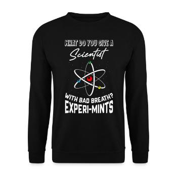 Blagues drôles de papa scientifique - Sweat-shirt Unisexe - noir - Devant - Alina (178cm) & Michal (187cm)