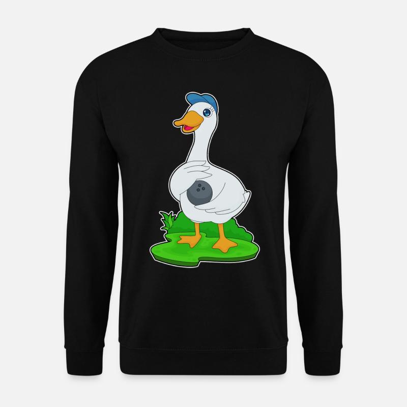 Duck Bowling Bowling Ball - Unisex Sweatshirt - black