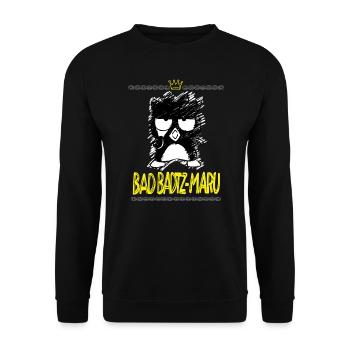 Bad Badtz Maru Im Skizzierten Stile - Unisex Pullover - Schwarz - Vorne - Alina (178cm) & Michal (187cm)