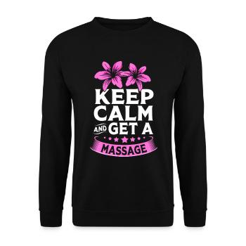 Massage - Unisex Pullover - Schwarz - Vorne - Alina (178cm) & Michal (187cm)
