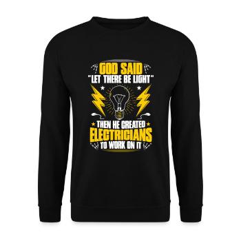 Electrician Electrician Electrician - Unisex Sweatshirt - black - Front - Alina (178cm) & Michal (187cm)