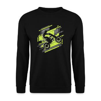 Motocross Enduro Dirt Bike Motorrad Moto-Cross - Unisex Pullover - Schwarz - Vorne - Alina (178cm) & Michal (187cm)