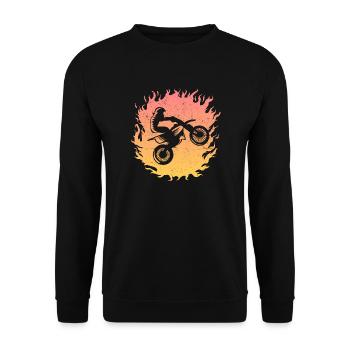 Motocross Dirtbike Motorrad Offroad Moto-Cross - Unisex Pullover - Schwarz - Vorne - Alina (178cm) & Michal (187cm)